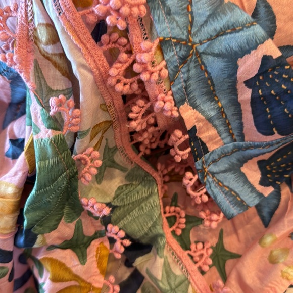 FARM RIO SEASHELL TAPESTRY MIDI DRESS - Picture 7 of 7